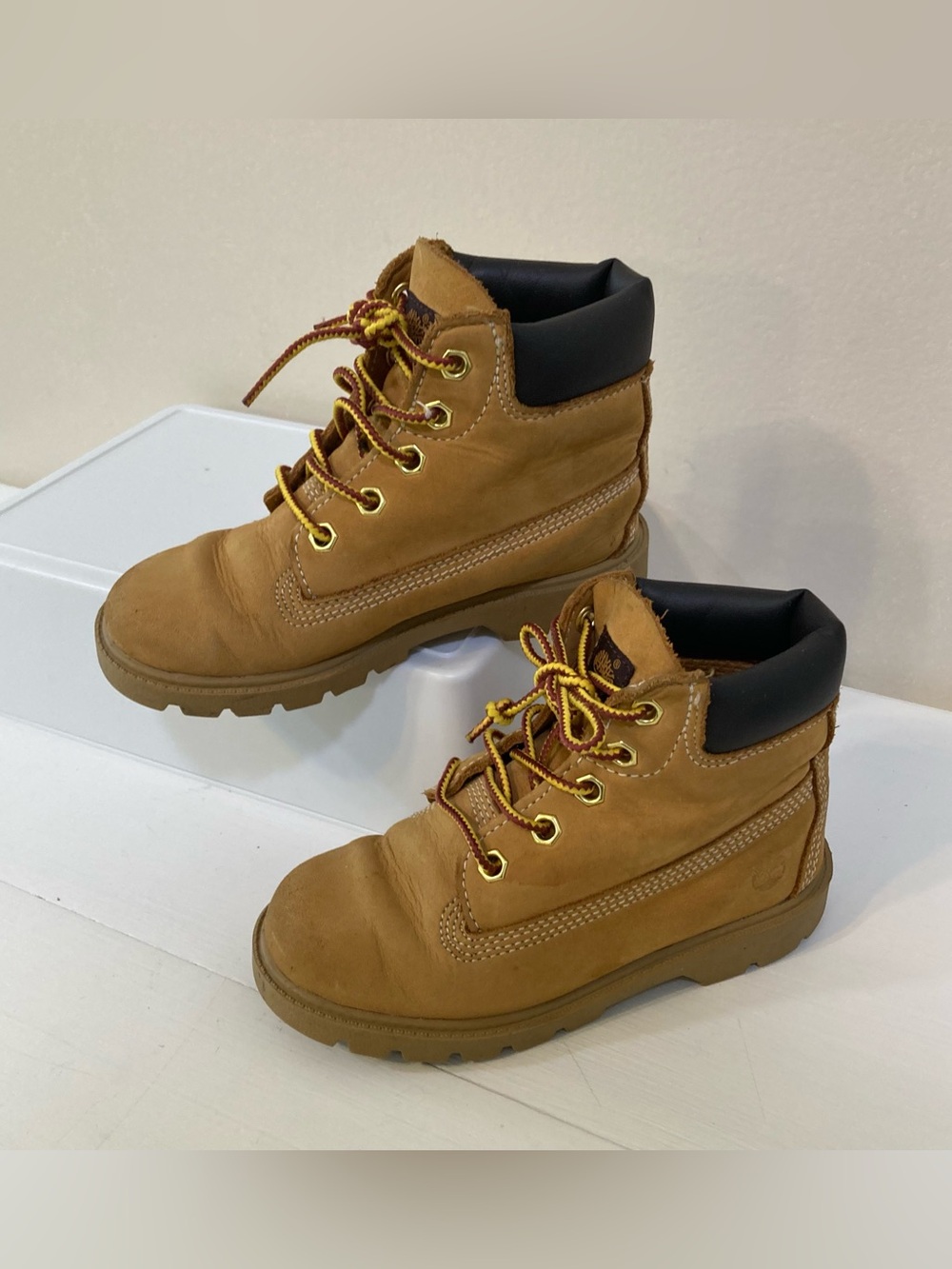 Timberland Waterproof Toddler Sz 10 Boots Wheat Tan Leather Nubuck 10860